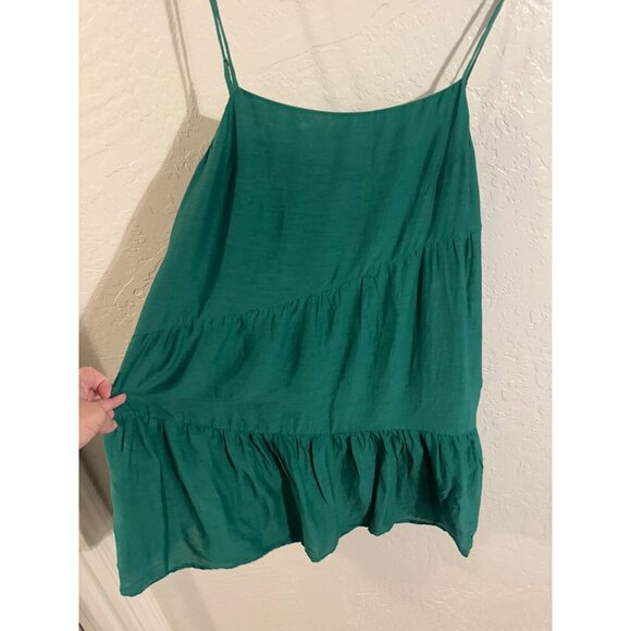 Velvet by Graham & Spencer by Anthropoplogie Suzie Cotton & Silk Green Dress - Picture 3 of 12